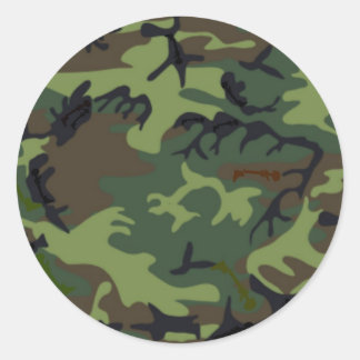 Camouflage Camouflage Ronde Sticker