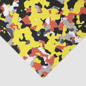 Camouflage Camouflage Yellow Red Black Tissuepapier (Detail)
