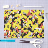 Camouflage Camouflage Yellow Red Black Tissuepapier (Craft)