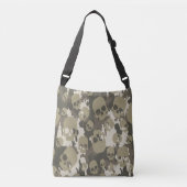 Camouflage Canvas tas met schedels (Voorkant)