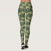 Camouflage Cats Pattern Army Green Kitty Cats Camo Leggings (Achterkant)