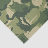 Camouflage Cats Pattern Army Green Kitty Cats Camo Tissuepapier (Detail)
