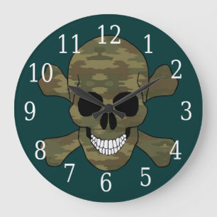 Camouflage Clock Grote Klok