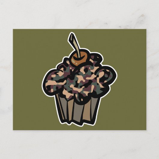 camouflage cupcake briefkaart (Voorkant)