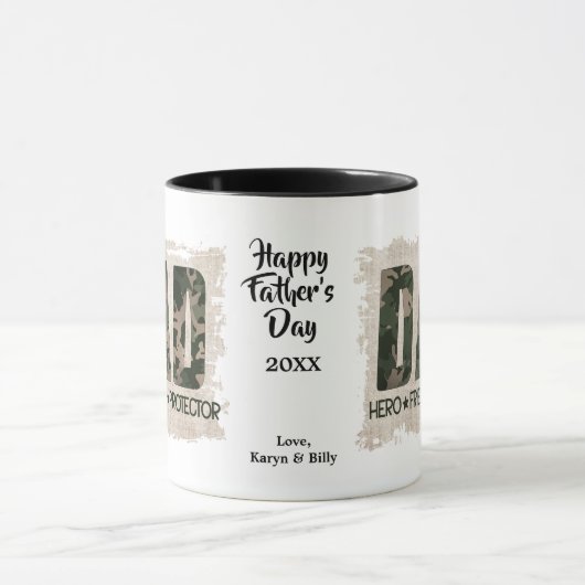 Camouflage DAD Hero Friend Protector Mok (Midden)