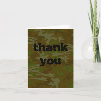 Camouflage Dank u Bedankkaart