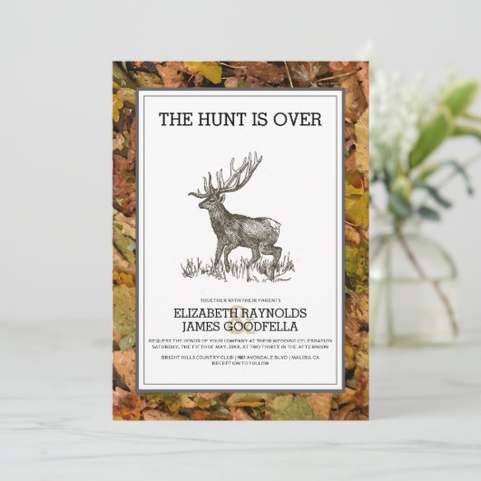 Camouflage De Hunt is over bruiloft-uitvindingen Kaart (Staand voorkant)