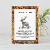 Camouflage De Hunt is over Vrijgezellenfeest Uitno Kaart (Staand voorkant)