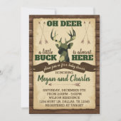 Camouflage Deer Baby shower Uitnodiging (Voorkant)