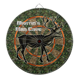 Camouflage Deer Hunter Man Cave Dartbord