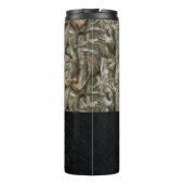 Camouflage Deer Hunting Name Mannen Tumbler Thermosbeker (Achterkant)