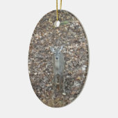 Camouflage Deer in herfst bladeren Keramisch Ornament (Links)