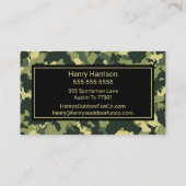 Camouflage Deer Outdoor Visitekaartje (Achterkant)