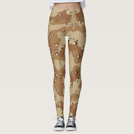 Camouflage Desert Army - Power Yoga Leggings (Voorkant)