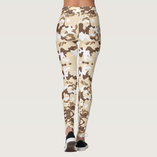 Camouflage Desert Army - Power Yoga Leggings (Achterkant)