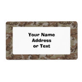 Camouflage Desert Etiket (Voorkant)