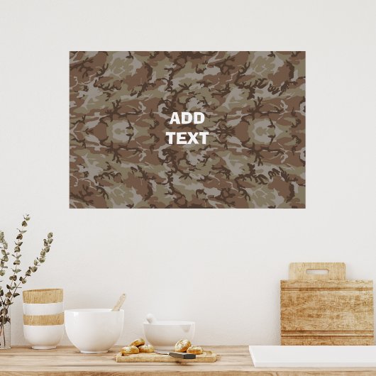 Camouflage Desert Poster (Keuken)