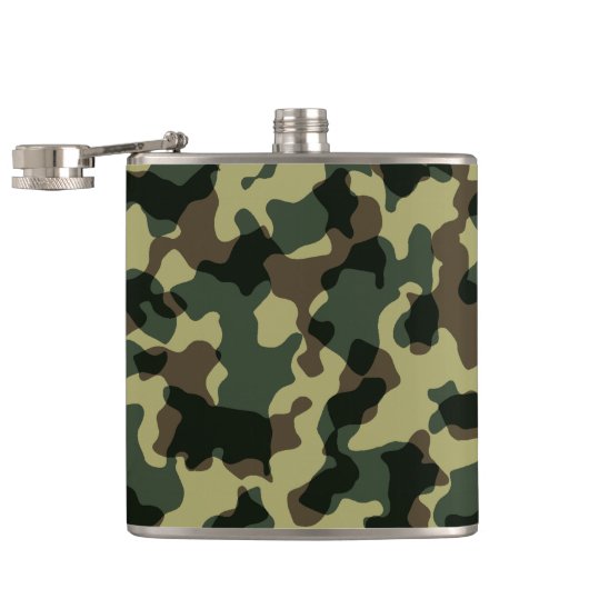 Camouflage Design Top Hip Camo Whiskey Heupfles (Geopend)