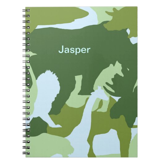 Camouflage dieren kladblok notitieboek (Voorkant)