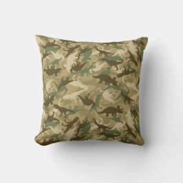 Camouflage Dinosaurus Print Kussen