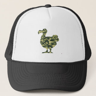 Camouflage Dodo Bird Silhouette Trucker Pet