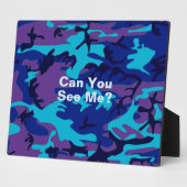 Camouflage Donkerblauw & Paarse Patroon Fotoplaat (Zijkant)