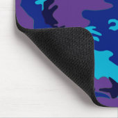 Camouflage Donkerblauw & Paarse Patroon Muismat (Hoek)