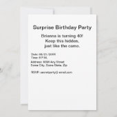 Camouflage Donkerblauwe & Paarse Verjaardagsfeestj Kaart (Achterkant)