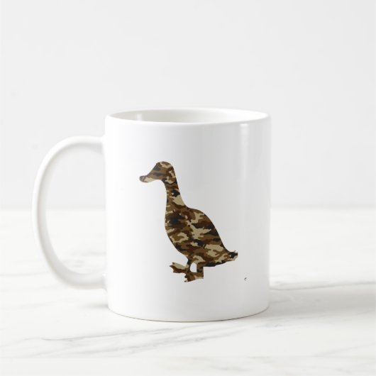 Camouflage Duck Silhouette Koffiemok (Links)