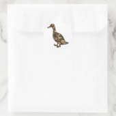 Camouflage Duck Silhouette Ronde Sticker (Tas)