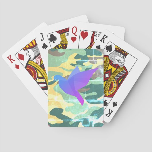 Camouflage Duif, Vredeskaarten Pokerkaarten (Achterkant)