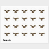 Camouflage Eagle Silhouet Ronde Sticker (Vel)