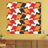 Camouflage eenhoorn hoofden, herhalen patroon. canvas afdruk (Insitu (Woonkamer))