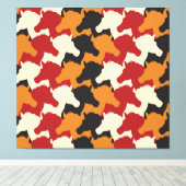 Camouflage eenhoorn hoofden, herhalen patroon. canvas afdruk (Insitu (Houten vloer))