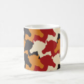 Camouflage eenhoorn hoofden, herhalen patroon. koffiemok (Voorkant rechts)