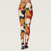 Camouflage eenhoorn hoofden, herhalen patroon. leggings (Achterkant)
