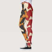 Camouflage eenhoorn hoofden, herhalen patroon. leggings (Links)