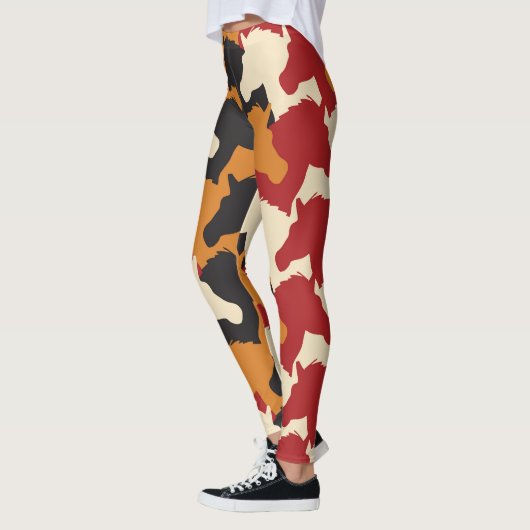 Camouflage eenhoorn hoofden, herhalen patroon. leggings (Links)