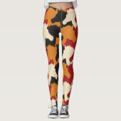 Camouflage eenhoorn hoofden, herhalen patroon. leggings (Voorkant)