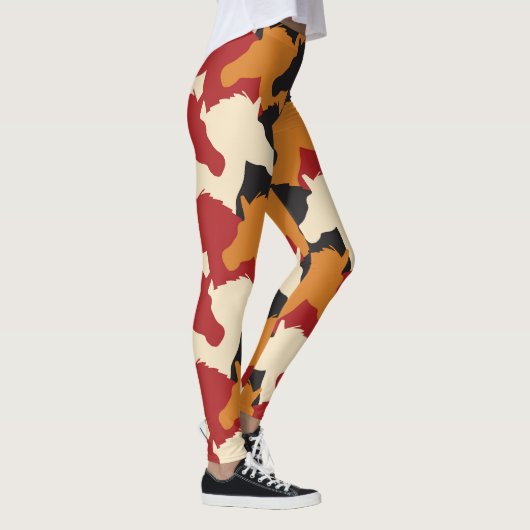 Camouflage eenhoorn hoofden, herhalen patroon. leggings (Rechts)