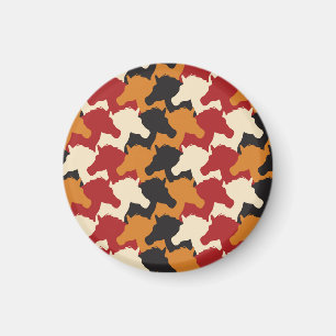 Camouflage eenhoorn hoofden, herhalen patroon. magneet