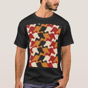 Camouflage eenhoorn hoofden, herhalen patroon. t-shirt