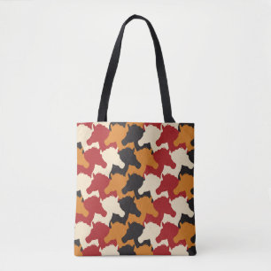 Camouflage eenhoorn hoofden, herhalen patroon. tote bag