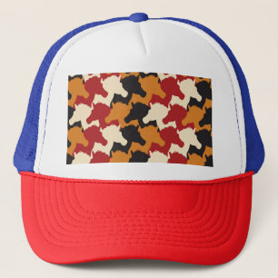 Camouflage eenhoorn hoofden, herhalen patroon. trucker pet