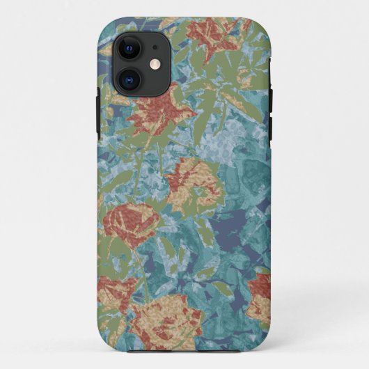 Camouflage en bloemen Case-Mate iPhone case (Achterkant)