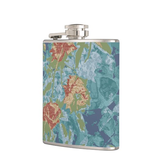 Camouflage en bloemen heupfles (Links)