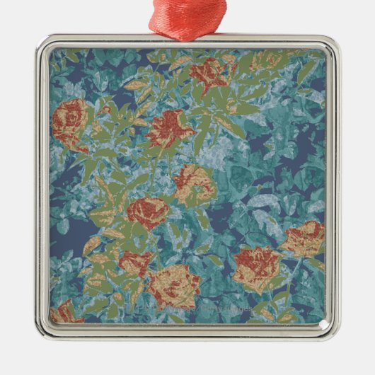 Camouflage en bloemen metalen ornament (Voorkant)