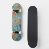 Camouflage en bloemen persoonlijk skateboard (Voorkant)