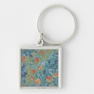 Camouflage en bloemen sleutelhanger