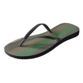 Camouflage en groene abstracte strepen teenslippers (Schuin)
